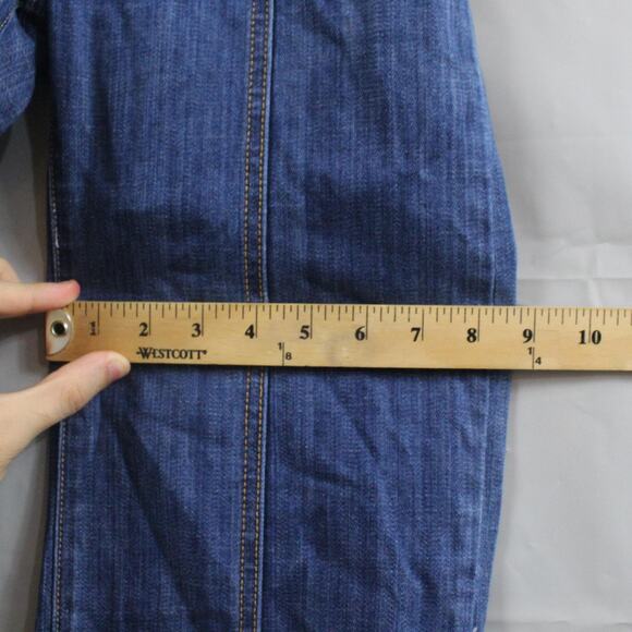 Revice Jumpsuit Womens Extra Small Hollywood Heartthrob Flare Denim Blue Retro - Picture 14 of 16